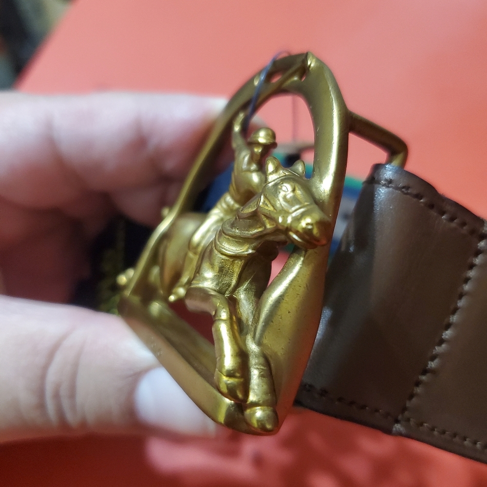 Polo Ralph Lauren EQUESTRIAN STIRRUP BELT BUCKLE - Picture 6 of 16